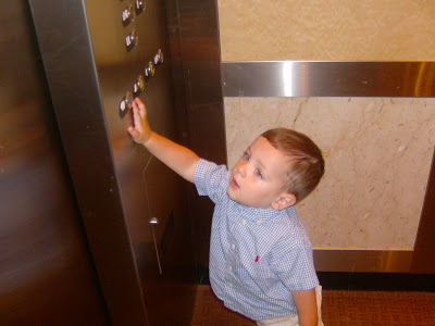 child in elevator